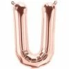 Not Specified Letters, Number & KITS - AIR FILLED Small Letter Balloon U - 41cm Rose Gold - Air Filled Only