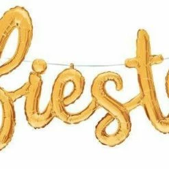 Haydens Fiesta Balloon Gold Script
