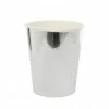 Five Star Silver Paper Cup Metallic 260ml Pk10 Paper Cups - Plain