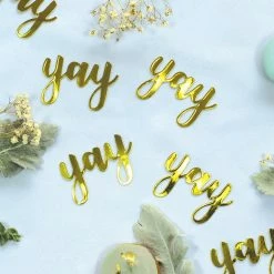 Five Star Gold YAY Confetti - Jumbo Pk20 Scatters