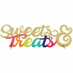 Balloon Agencies Lolly Buffet Sweets & Treats Sign Glitter Gold
