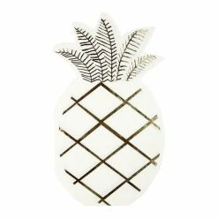 Outliving Pineapple Napkins Gold | Meri Meri Napkins - Printed