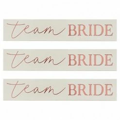 Not Specified Hens Party Rose Gold " Team Bride" Tattoos 16pk Ginger Ray