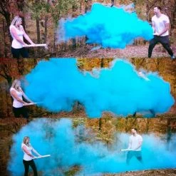 Party Planet Smoke Bombs & Powdered & Confetti Cannons Gender Reveal Powder Cannon - Blue