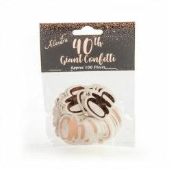MDI Rose Gold Confetti | 40th Birthday