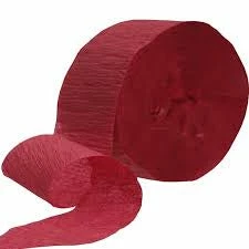 Alpen Maroon Streamers - Crepe Paper
