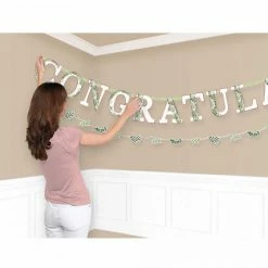 Balloon Agencies Love & Leaves Congratulations | Jumbo Letter Banner