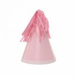 Five Star Pastel Pink Party Hats With Tassel Pk10