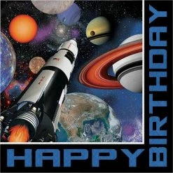 Balloon Agencies Space Theme Happy Birthday Lunch Napkins