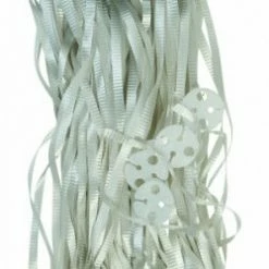 Five Star Balloon Ribbon With Clips Pk25 ~ Silver