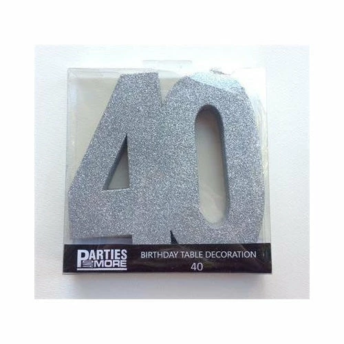 Jaz Trading 40 Silver Centerpiece | Silver Glitter Silver / Grey