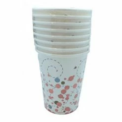 Alpen Rose Gold & White Paper Cups Pk8