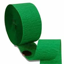 Alpen Emerald Green Streamers - Crepe Paper Greens