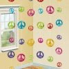 Balloon Agencies Peace Sign String Decoration Hippi / Retro