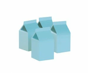 Five Star Pastel Blue Milk Box Pk10 Loot Bags / Treat Boxes
