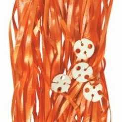 Five Star Balloon Ribbon With Clips Pk25 ~ ORANGE Ribbon & Pre-Ties