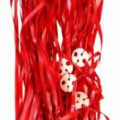 Five Star Ribbon & Pre-Ties Balloon Ribbon With Clips Pk25 ~ RED