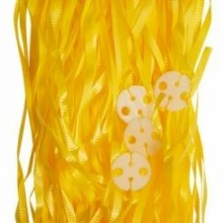 Five Star Balloon Ribbon With Clips Pk25 ~ YELLOW Ribbon & Pre-Ties