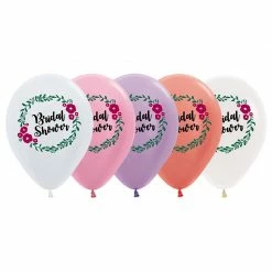 Not Specified Bridal Shower Balloons Assorted - Singles Or Packs - Helium Filled Or Flat Printed Balloons