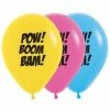 Not Specified Pow Boom Bam Balloons Assorted - Singles Or Packs - Helium Filled Or Flat Printed Balloons