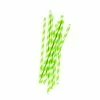 Five Star Straws Green & White Striped Pk10 Catering