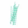 Five Star Straws Light Blue & White Striped Pk10 Catering