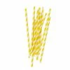 Five Star Catering Straws Yellow & White Striped Pk10