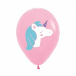 Not Specified Unicorn Balloons Pink- Single Or Pack - Helium Filled Or Flat Printed Balloons