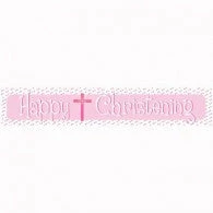 Not Specified Christening Banner Laminated - Girl