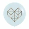 Not Specified Latex Balloons - 35" (90cm) Geometric Love Heart Round Balloon