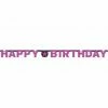 Balloon Agencies 100th Happy Birthday Letter Banner | Pink