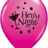 Not Specified Printed Balloons Hens Night Balloons Pink - Singles Or Packs - Helium Filled Or Flat