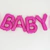 Not Specified Pink BABY Letter Balloon Foil Kit - Air Fill Only Letters, Number & KITS - AIR FILLED