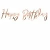 Five Star Birthday Banners & Bunting Happy Birthday Cursive Banner | Rose Gold