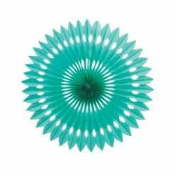 Five Star Hanging Fan 40cm | Turquoise Paper Decor & Lanterns