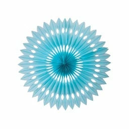 Five Star Paper Decor & Lanterns Hanging Fan 40cm | Pastel Blue