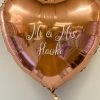 Not Specified Customised Balloons Custom Rose Gold Love Heart Balloon