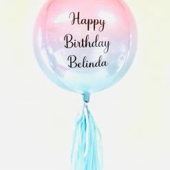 Party Planet Customised Balloons Personalised Ombre Balloon With Tassel