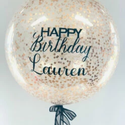 Party Planet Personalised Large Rose Gold Confetti Balloon