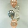 Not Specified Rose Gold And Silver Confetti Balloon Arrangement