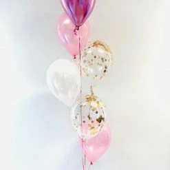 Not Specified Six Balloon Bouquet - Confetti Balloon Bouquets