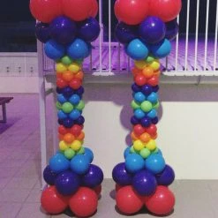 Not Specified Arches & Pillars Balloon Pillar - Rainbow Waisted