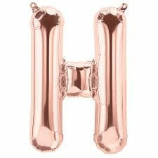 Not Specified Small Letter Balloon H - 41cm Rose Gold - Air Filled Only Letters, Number & KITS - AIR FILLED
