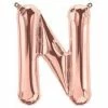 Not Specified Small Letter Balloon N - 41cm Rose Gold - Air Filled Only