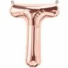 Not Specified Small Letter Balloon T - 41cm Rose Gold - Air Filled Only Letters, Number & KITS - AIR FILLED