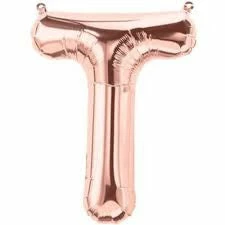Not Specified Small Letter Balloon T - 41cm Rose Gold - Air Filled Only Letters, Number & KITS - AIR FILLED
