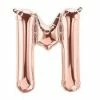 Not Specified Small Letter Balloon M - 41cm Rose Gold - Air Filled Only Letters, Number & KITS - AIR FILLED