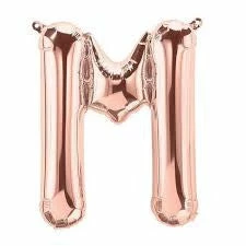 Not Specified Small Letter Balloon M - 41cm Rose Gold - Air Filled Only Letters, Number & KITS - AIR FILLED