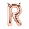 Not Specified Small Letter Balloon R - 41cm Rose Gold - Air Filled Only Letters, Number & KITS - AIR FILLED