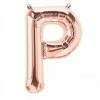 Not Specified Letters, Number & KITS - AIR FILLED Small Letter Balloon P - 41cm Rose Gold - Air Filled Only
